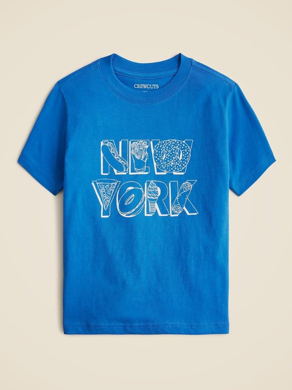 J. Crew Kids' short sleeve New York food graphic T shirt